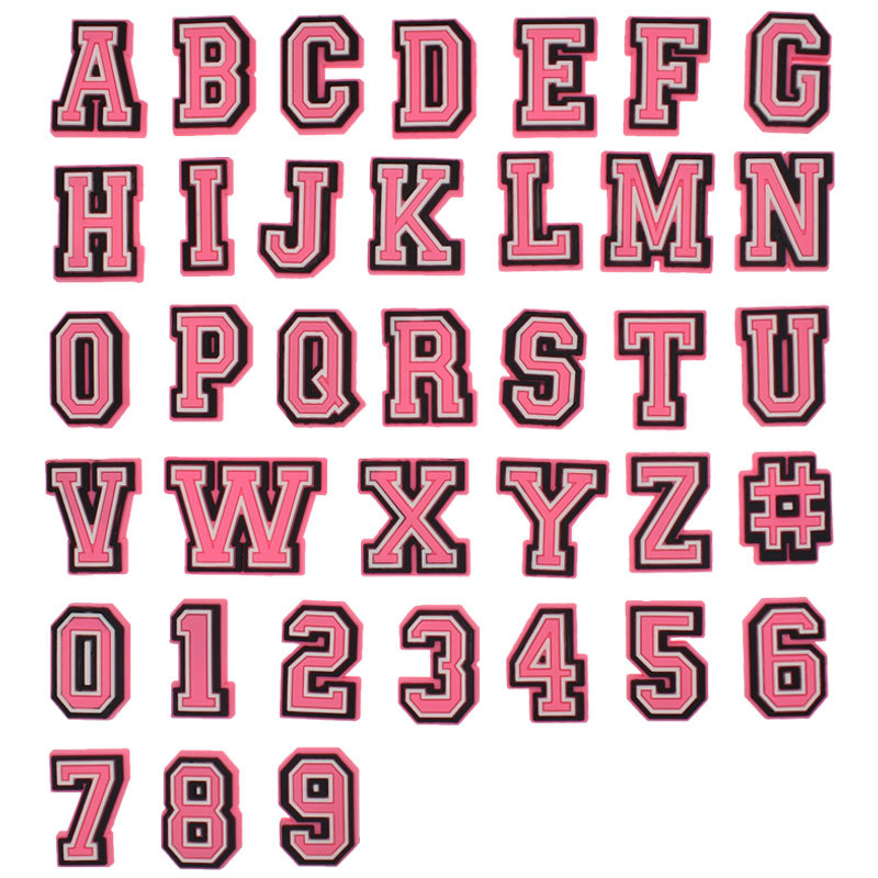 Women'S Accessories Crocs - Pink Letter Shoe Charms for Crocs