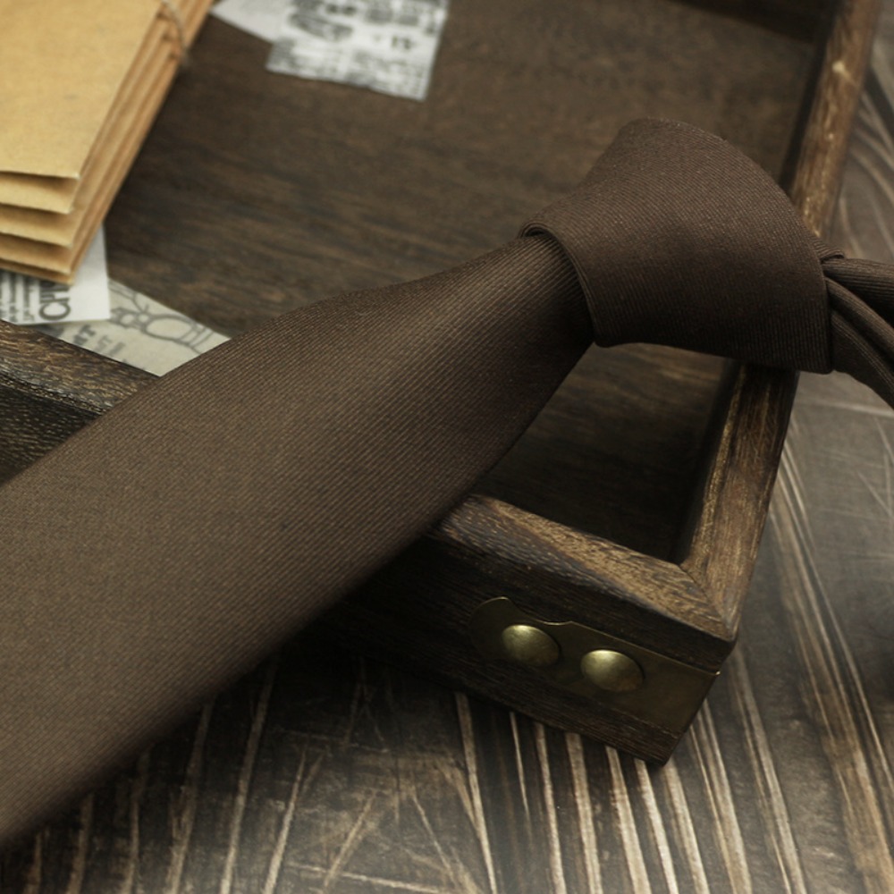 Solid Color Neck Tie Adjustabl - Women Accessories Business 评论和价格