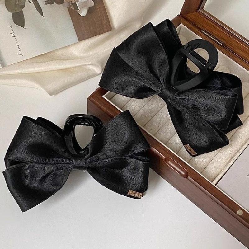 1PC French Style Black Bow Cla - Women Accessories Business 评论和价格