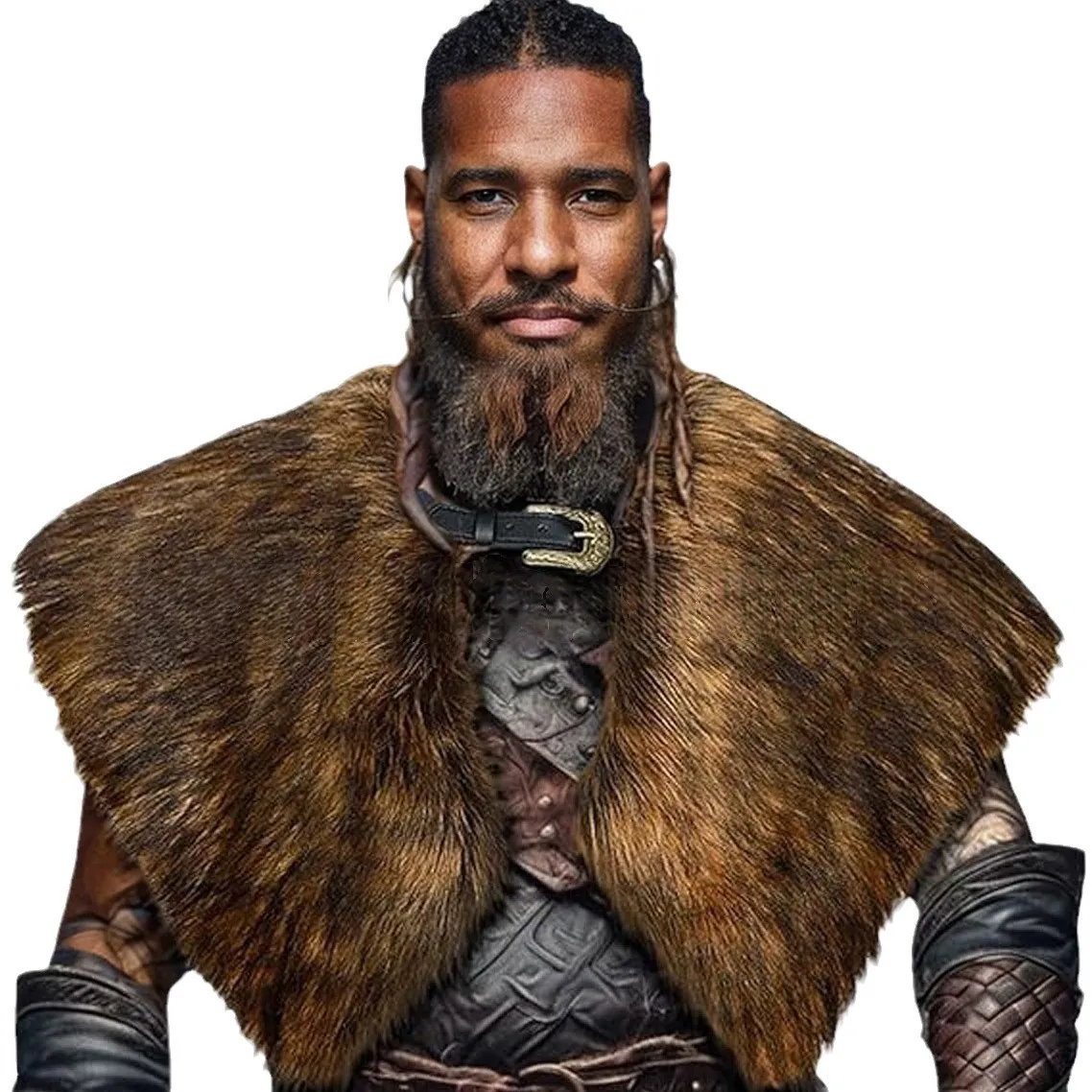 Halloween Fur Collar Winter Cl - Women'S Viking Accessories 评论和价格