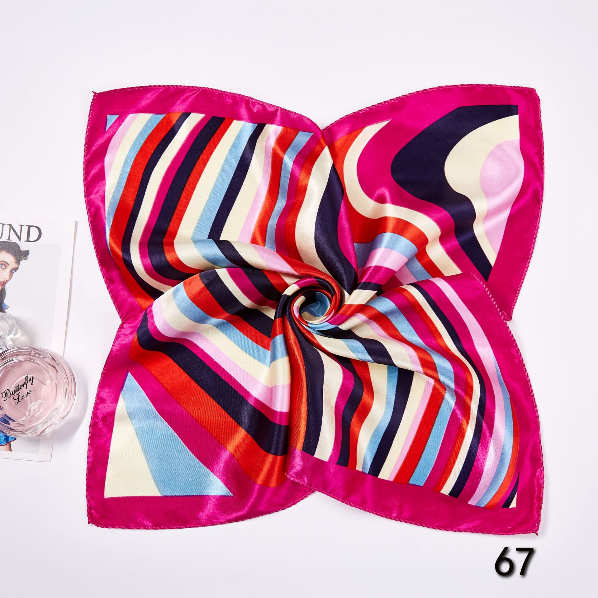 50*50cm Square Silk Scarves Sc - Women Accessories Business 评论和价格