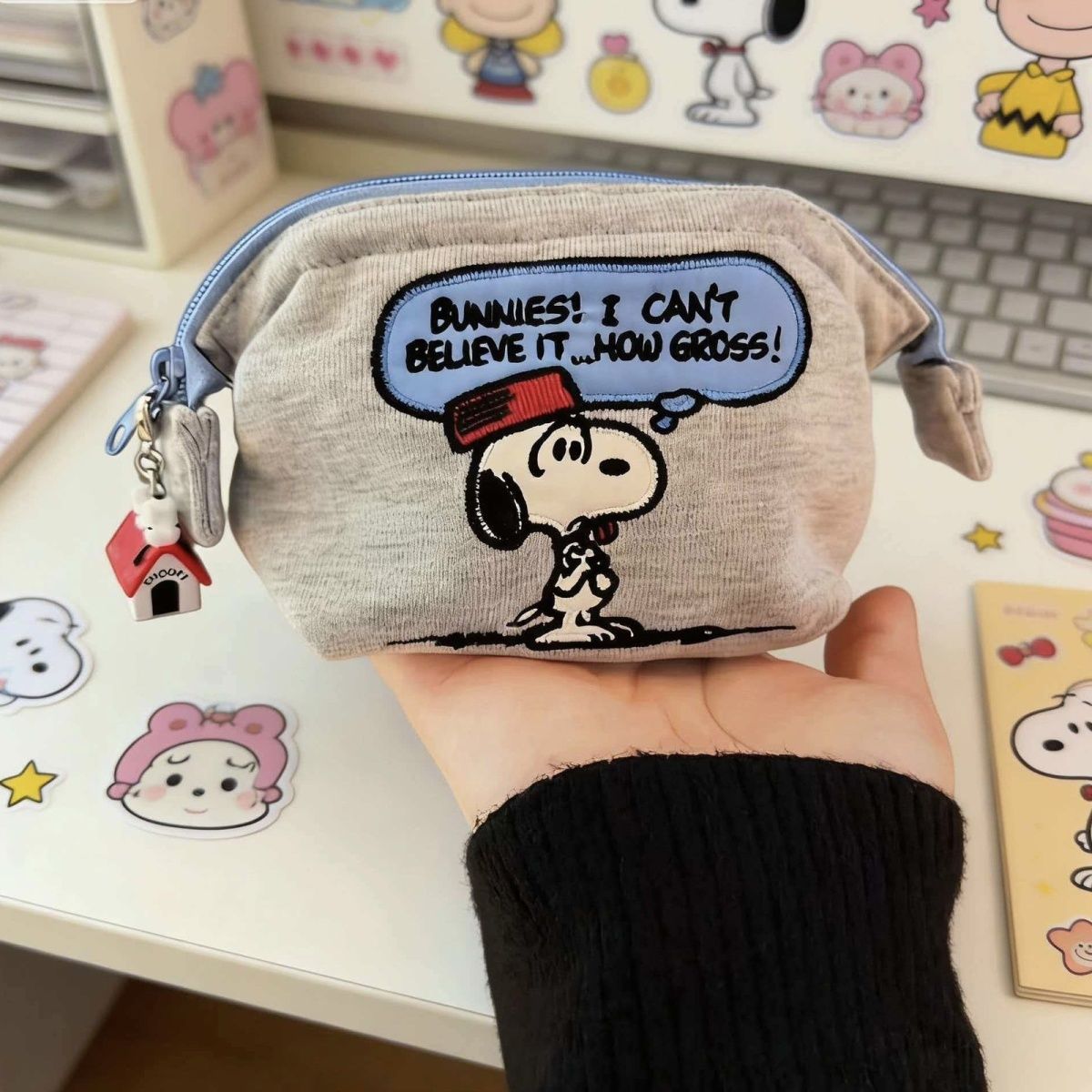 Cute Cartoon Snoopy Embroidere - Women'S Vanity Accessories 评论和价格