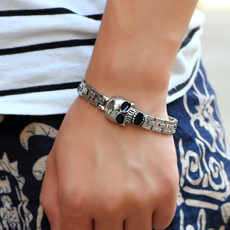 Skull Titanium Steel Bracelet  - Women'S Accessories To Wear With Watch 评论和价格