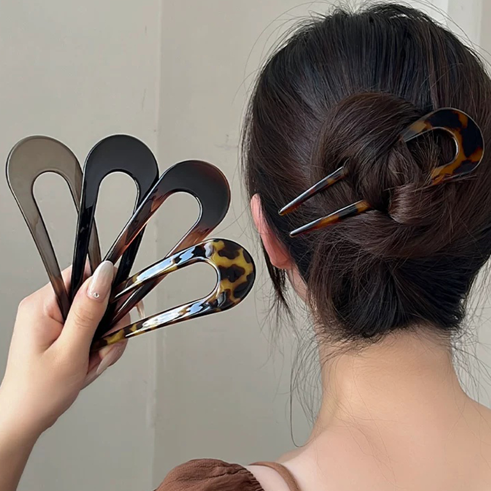 U-Shape Hair Forks Korean Styl - Women'S Korean Accessories 评论和价格