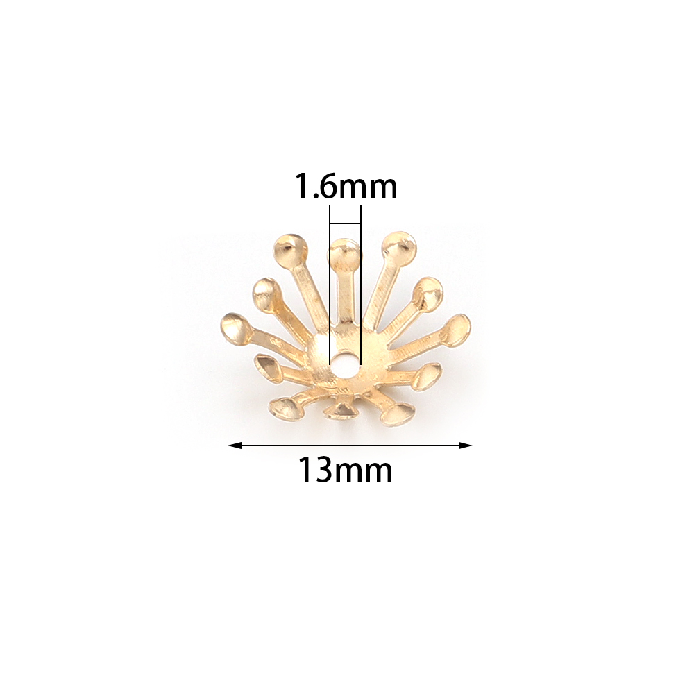 100Pcs Diameter 13MM Gold Colo - Women Accessories In Wholesale 评论和价格