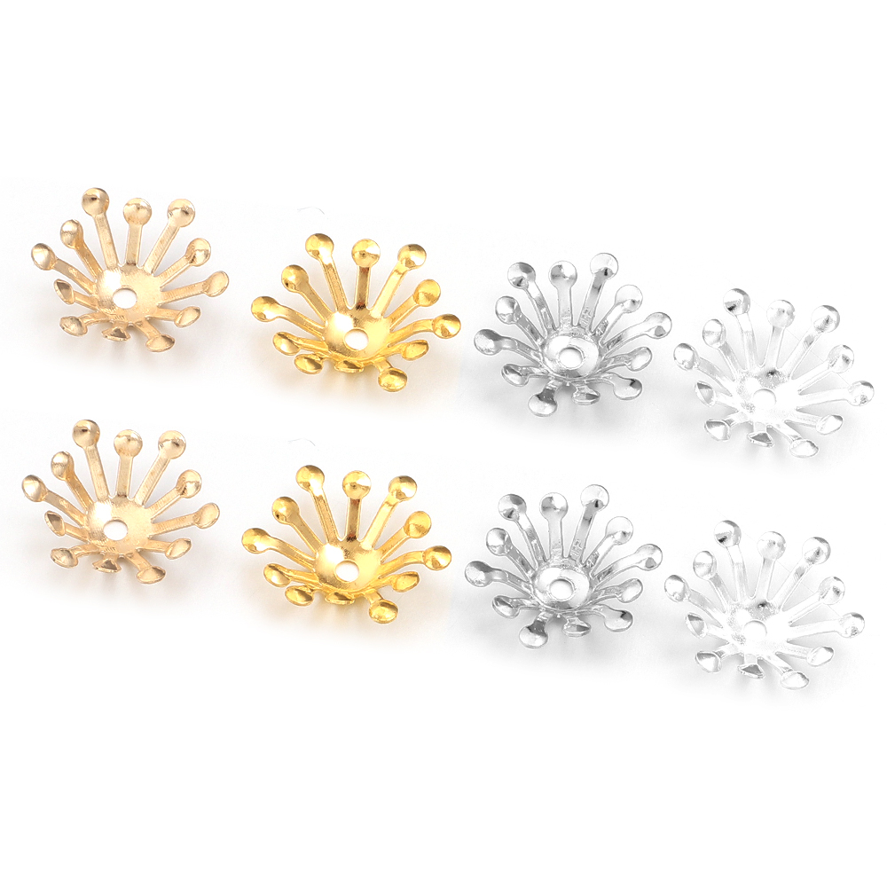 100Pcs Diameter 13MM Gold Colo - Women Accessories In Wholesale 评论和价格
