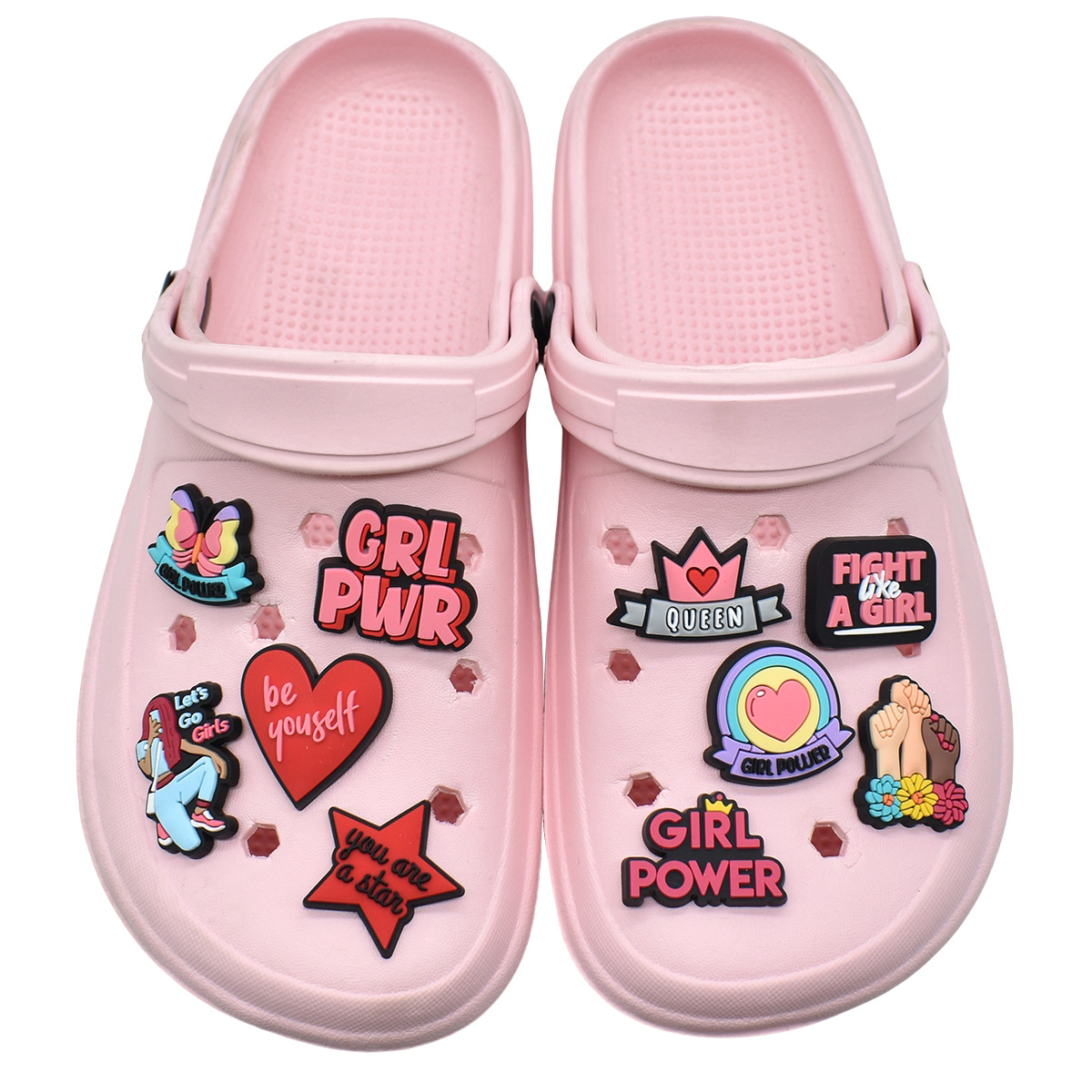 Cute Pink Power Shoe Charms De - Women'S Accessories Crocs 评论和价格
