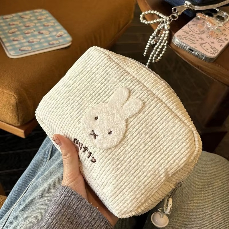 Miffy Kawaii Corduroy Cosmetic - Women'S Vanity Accessories 评论和价格